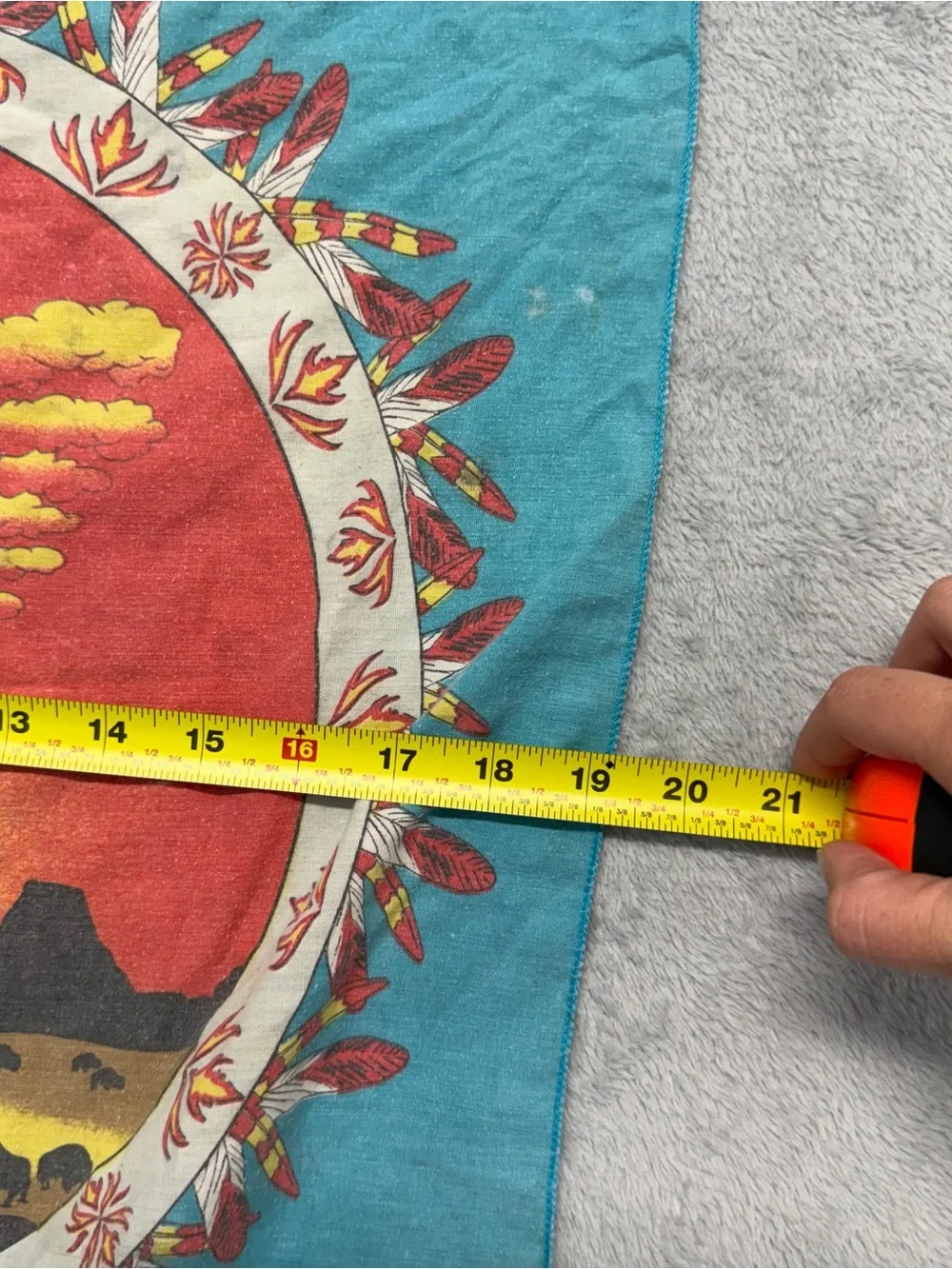 Vintage Hav A Hank Native American Tribal Bandana US Scarf Cotton Poly Blend